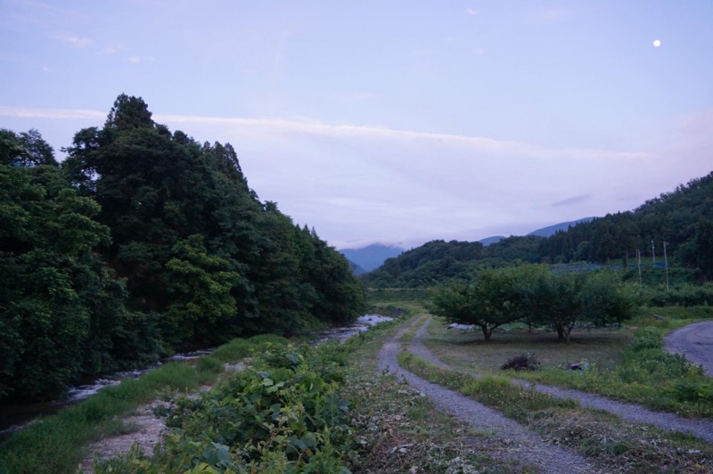 田舎の田んぼ道